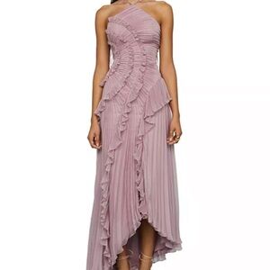 Elegant Pink Ruffled Women's Skirt